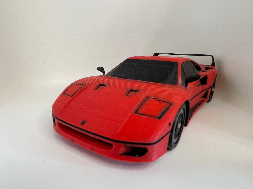 Red Sports Car – 3D Printed Display Model – additional view