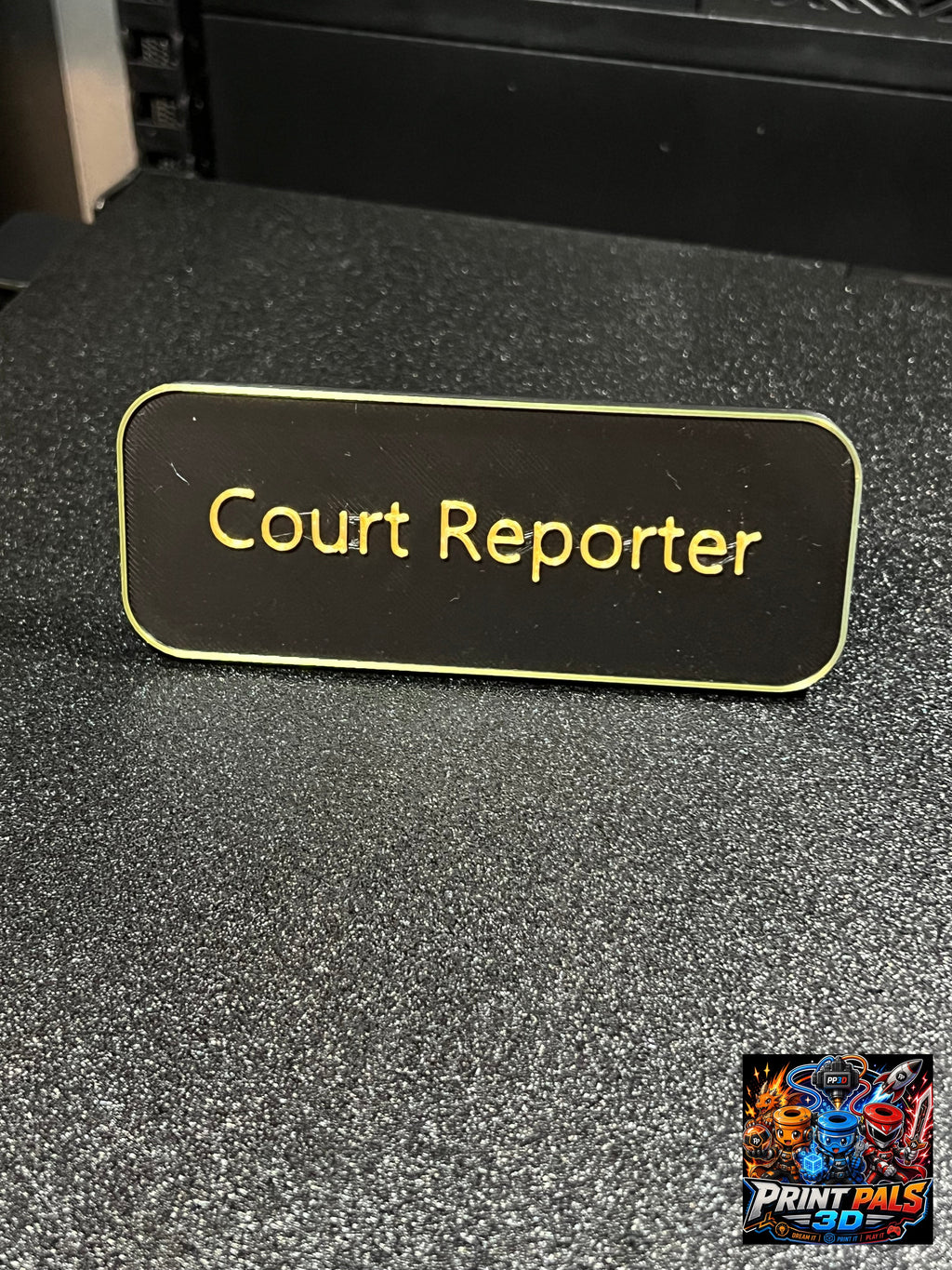 Snap-In Name Plate with Card Holder - Print Pals 3D