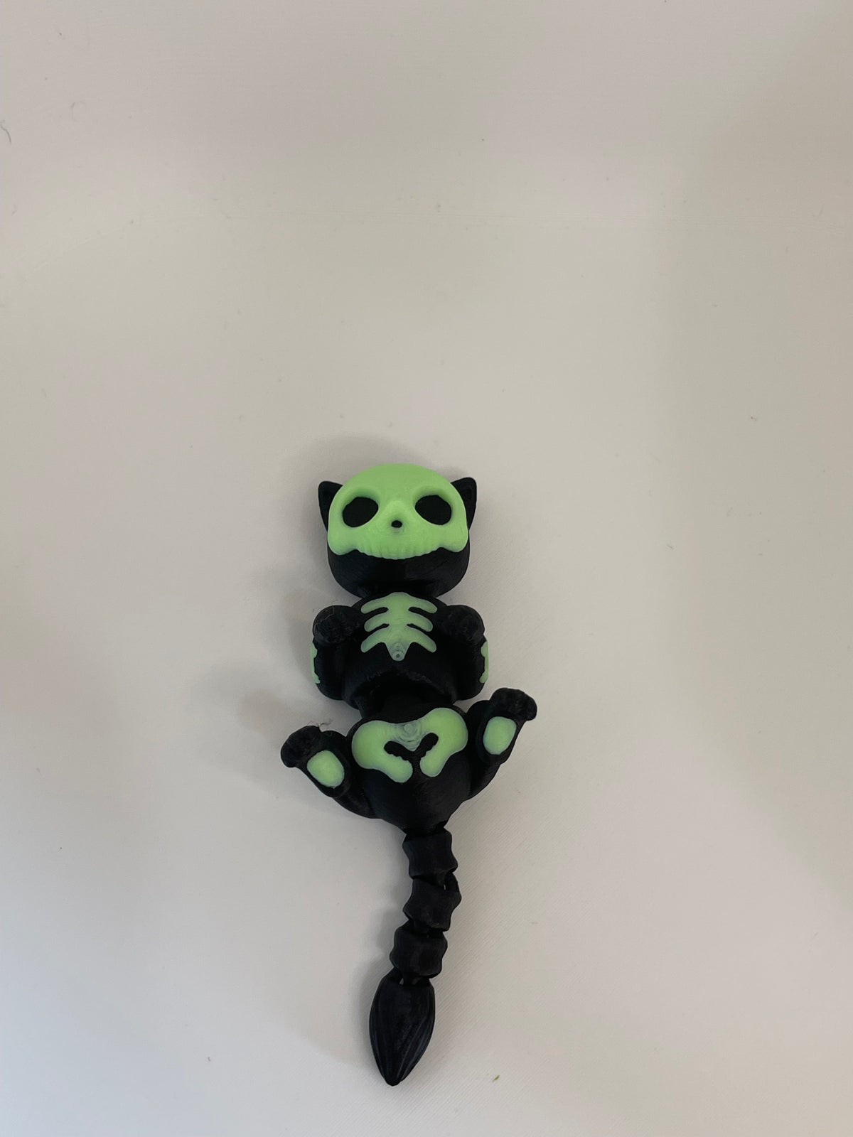 Skeleton Cat – Black & Green Articulated Figure – product photo