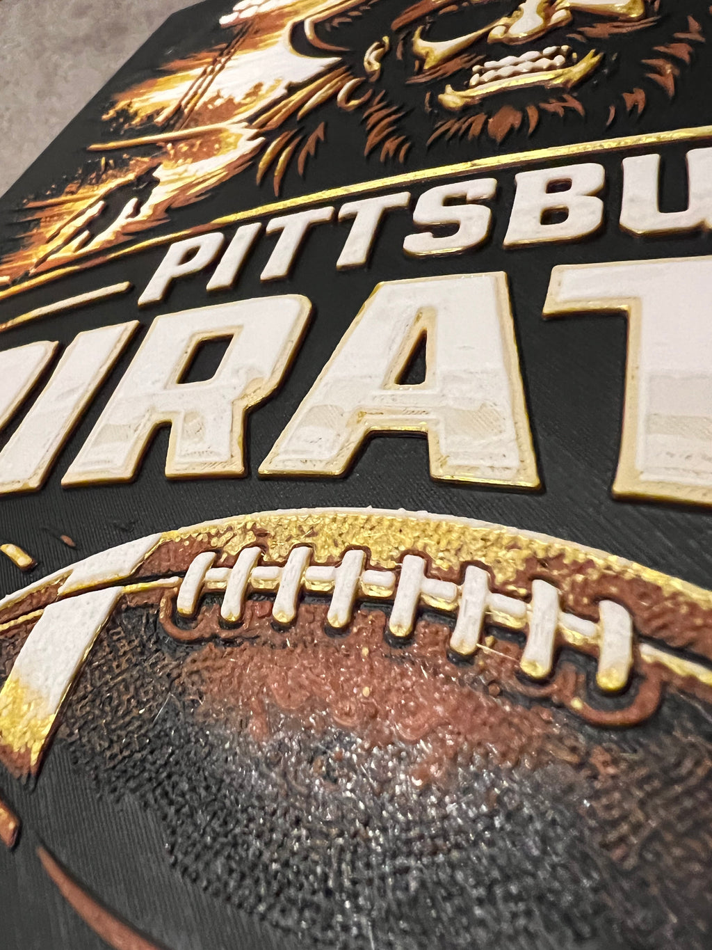 Pittsburg Pirates Football – Custom 3D Printed Wall Art