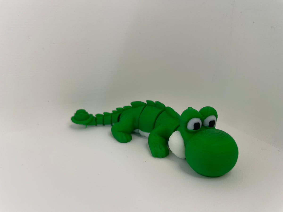Big-Eyed Gator – Articulated Green Figure – additional view