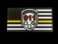 Thin Gold Line Dispatcher Flag – 3D Printed Wall Art