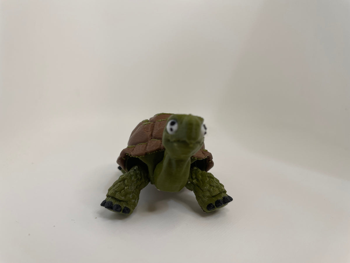 Woodland Turtle – Green & Brown Figure – additional view