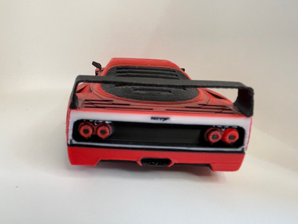 Red Sports Car – 3D Printed Display Model – additional view