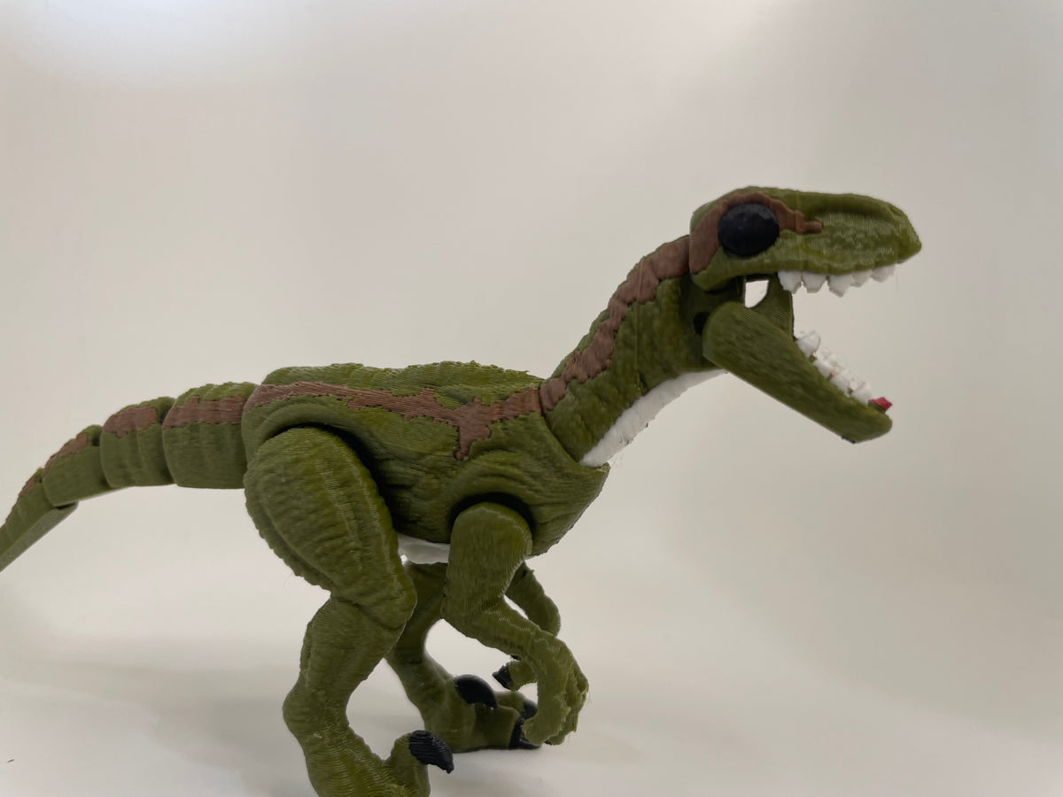 Articulated Green Raptor – Dinosaur Figure – additional view