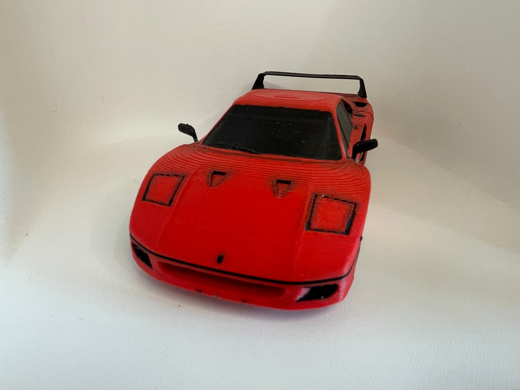 Red Sports Car – 3D Printed Display Model – product photo