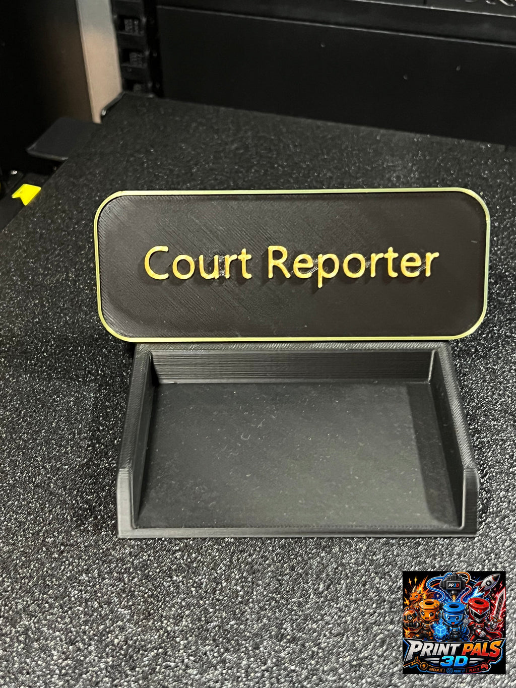 Snap-In Name Plate with Card Holder - Print Pals 3D