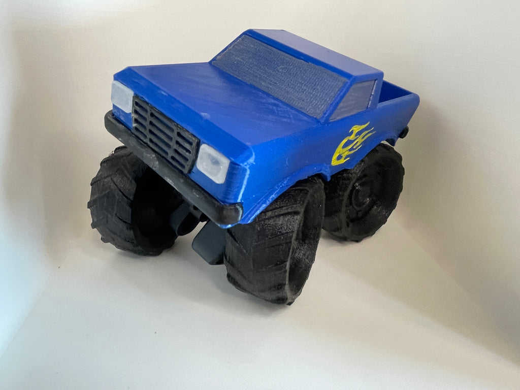 Blue Monster Truck – 3D Printed Model – product photo