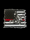 Thin Red Line Firefighter Flag – 3D Printed Wall Art