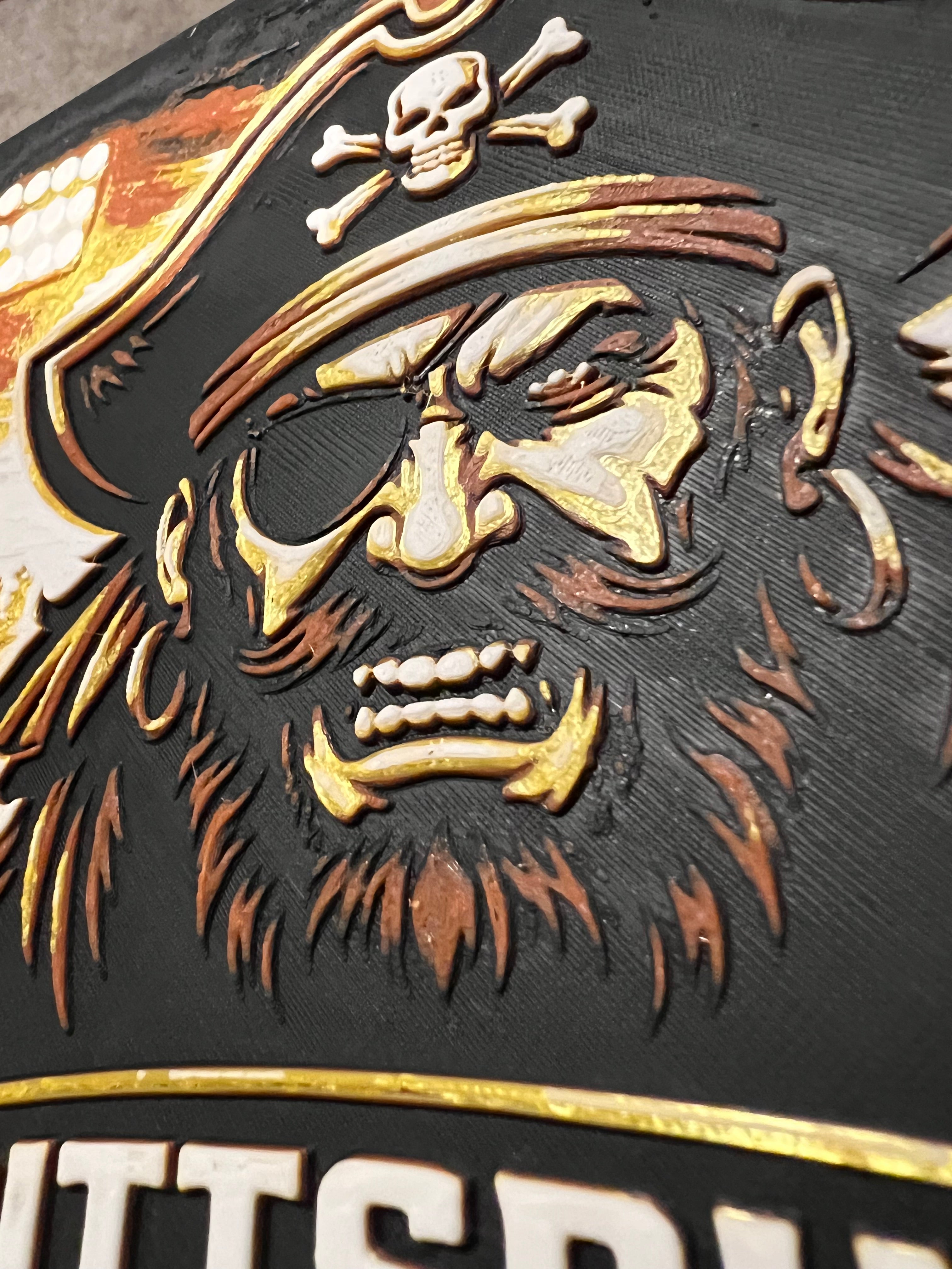 Pittsburg Pirates Football – Custom 3D Printed Wall Art