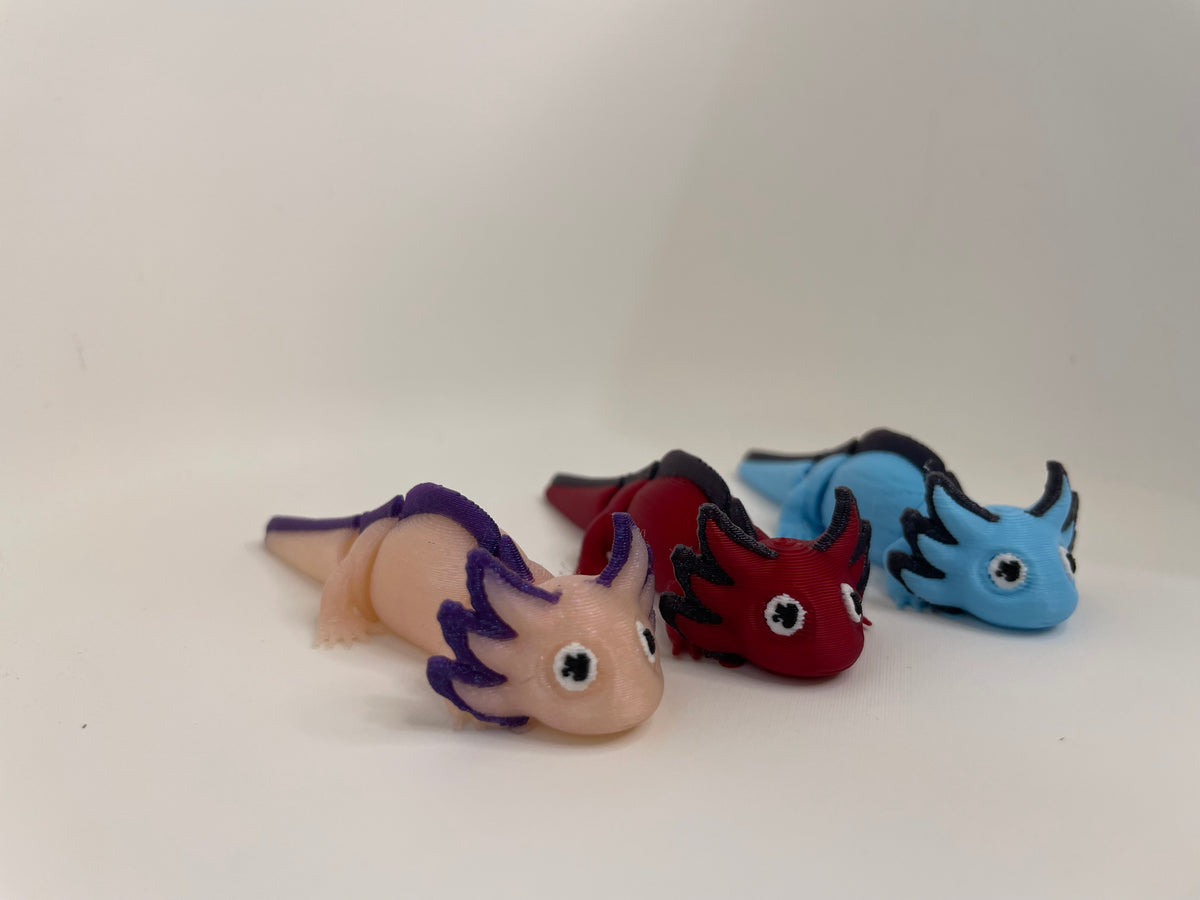Mini Axolotl – Colorful Desk Figurine – product photo