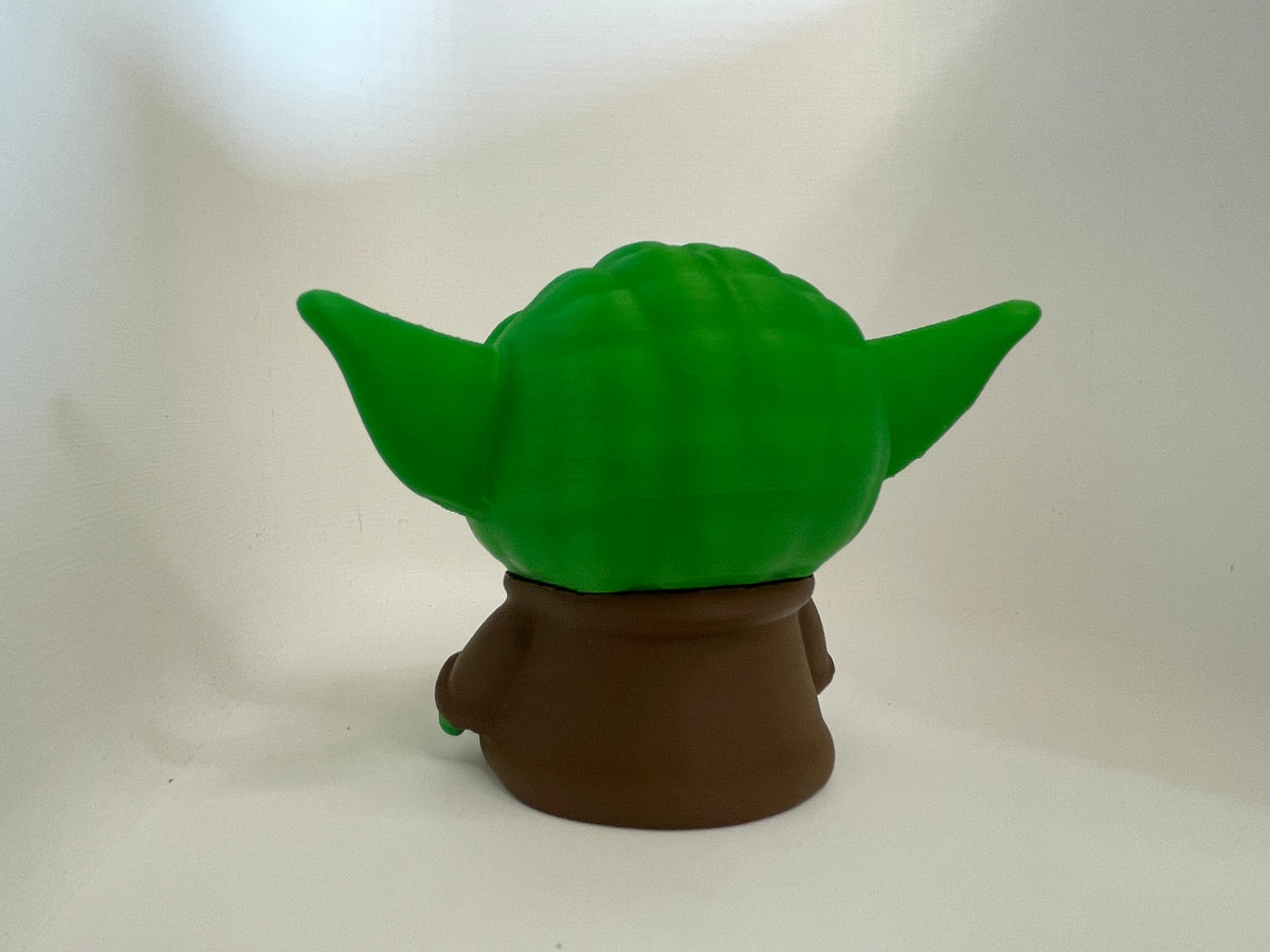 Green Alien in Brown Robe – Desk Figurine – additional view