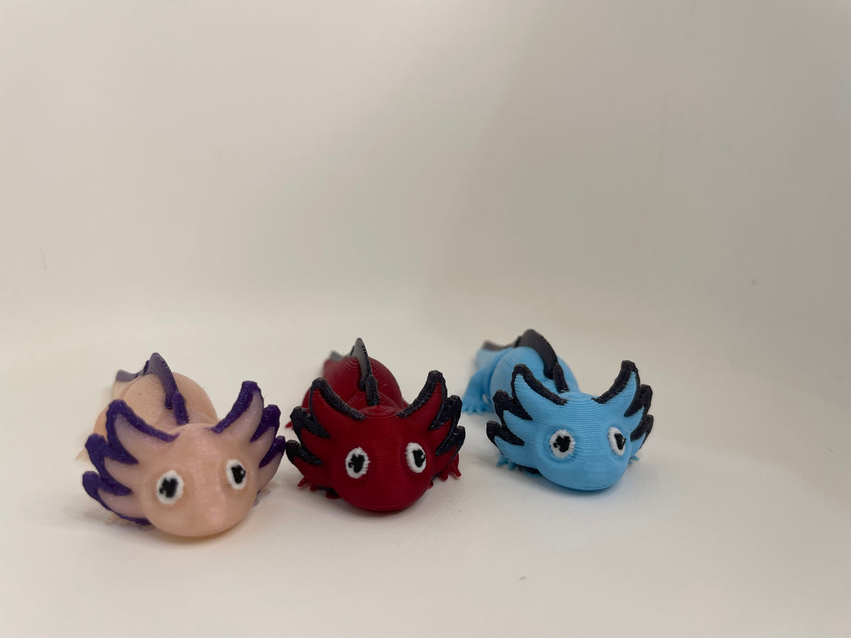 Mini Axolotl – Colorful Desk Figurine – product photo