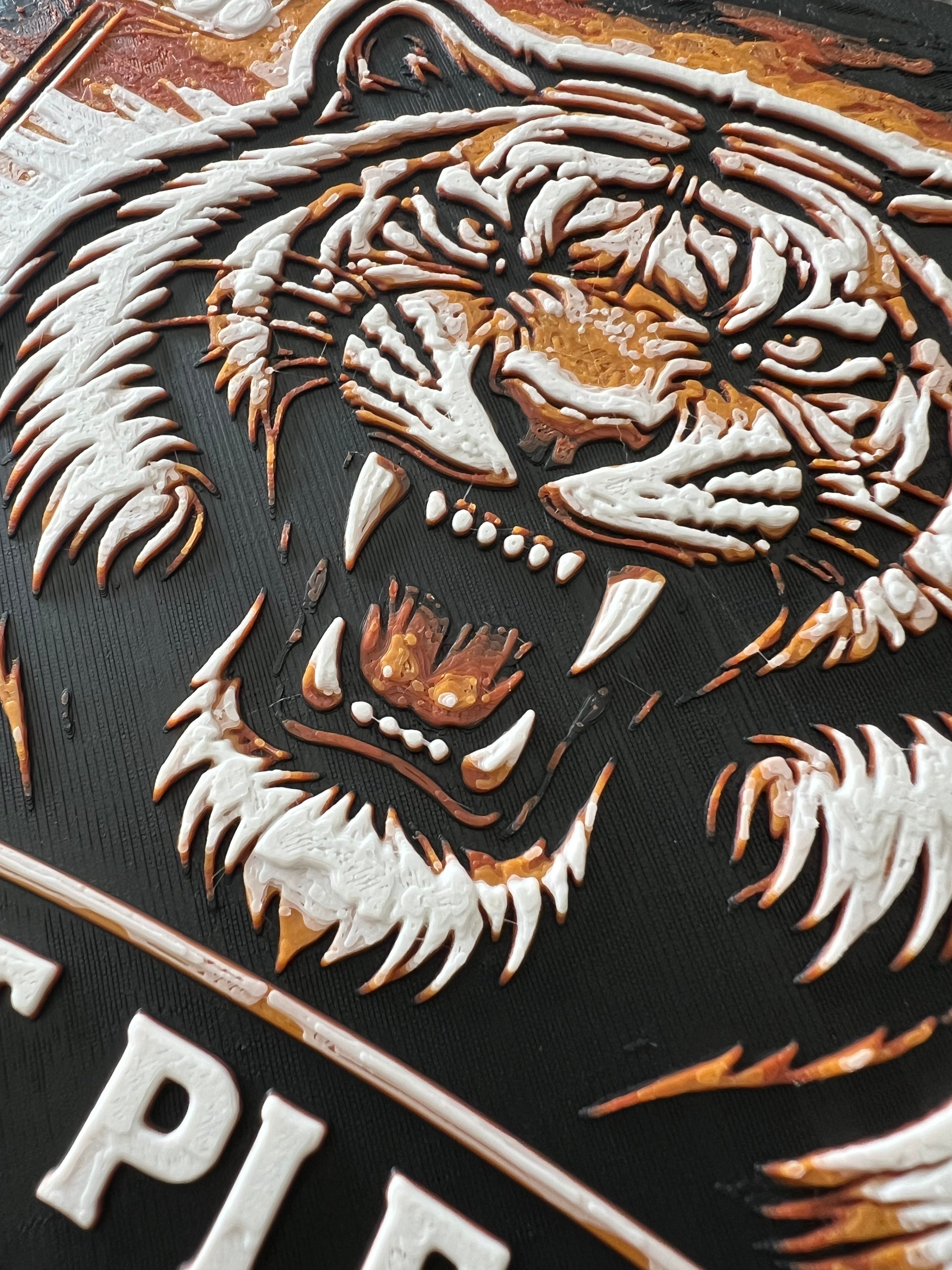 Tiger Football – Custom 3D Printed Wall Art