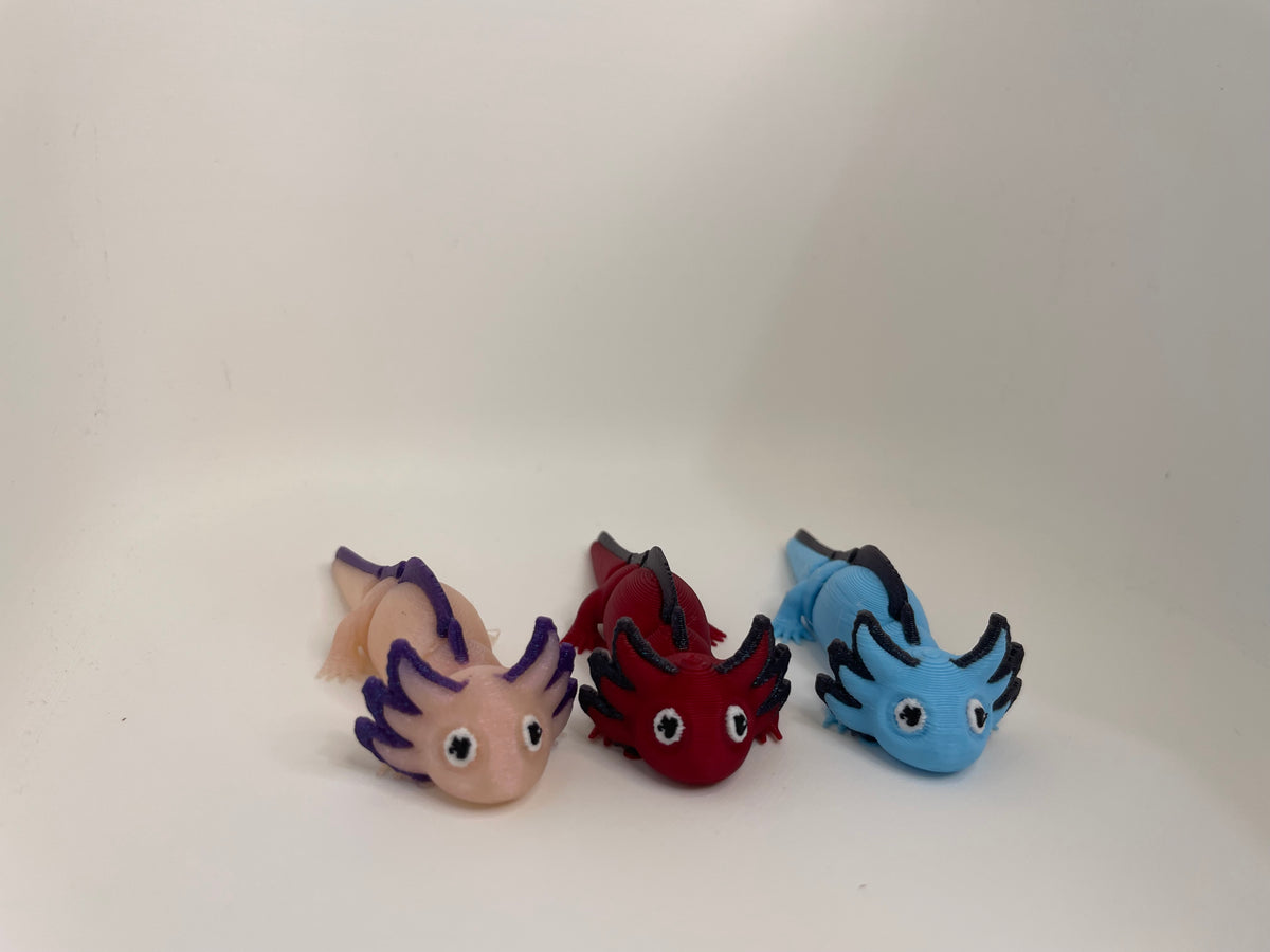 Mini Axolotl – Colorful Desk Figurine – product photo