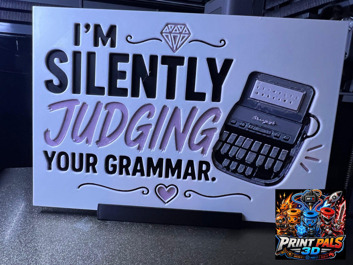 I'm Silently Judging Your Grammar Sign