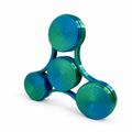 Blue-Green Fidget Spinner – Three-Lobe Design – product photo