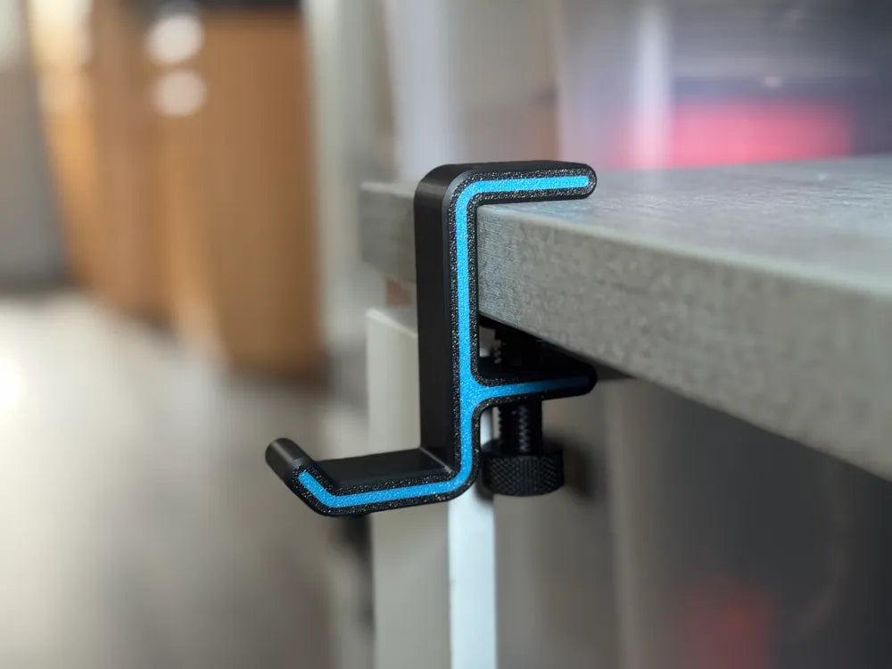 Adjustable Desk Clamp Headphone & Accessory Hook – 30mm & 60mm