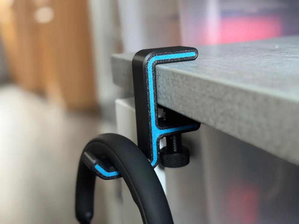 Adjustable Desk Clamp Headphone & Accessory Hook – 30mm & 60mm